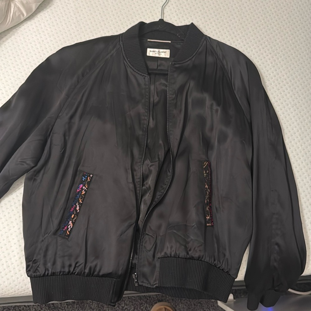 Saint Laurent Silk Bomber Jacket